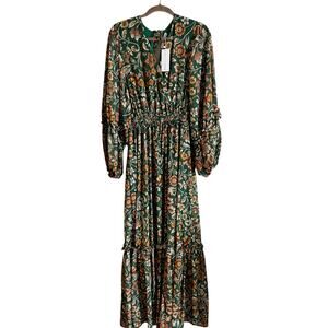 Baltic Born Green Floral Maxi Dress